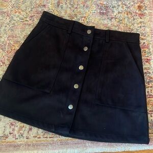 Black suede skirt